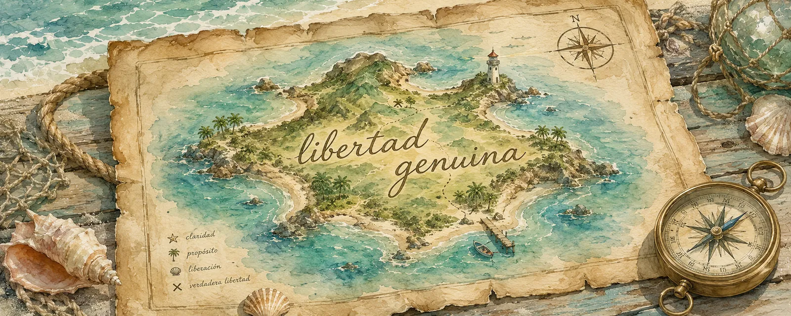 Mapa visual de Libertad Genuina como territorio de crecimiento personal